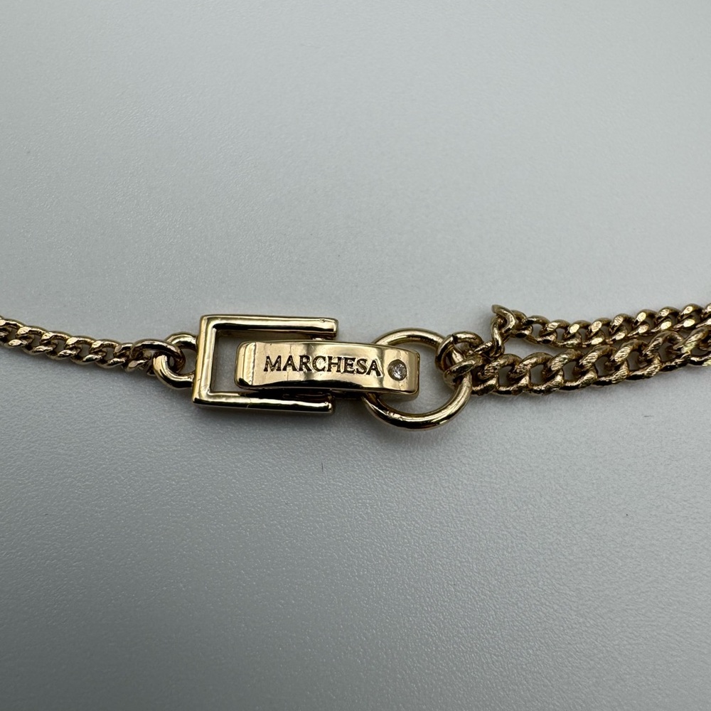 Vintage Givenchy pink crystal lavalier (Y drop) necklace “Marchesa style”. - Picture 4 of 4